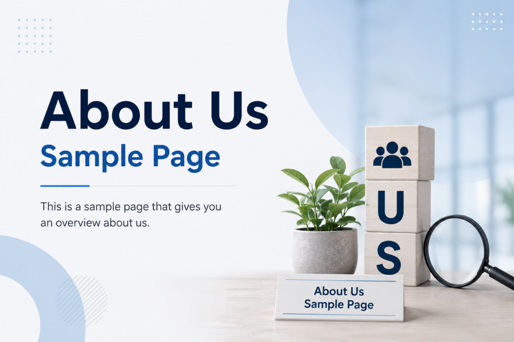 about us sample page