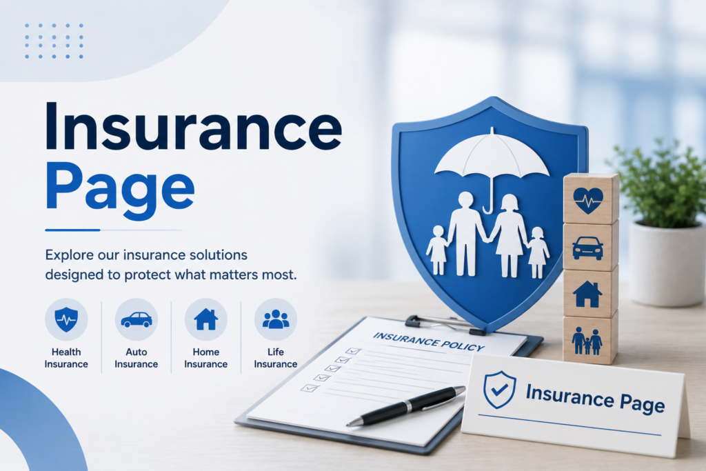 insurance page sample